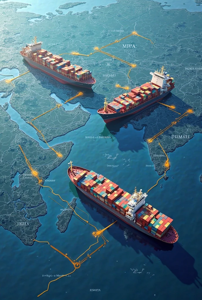 Gulf India trade routes