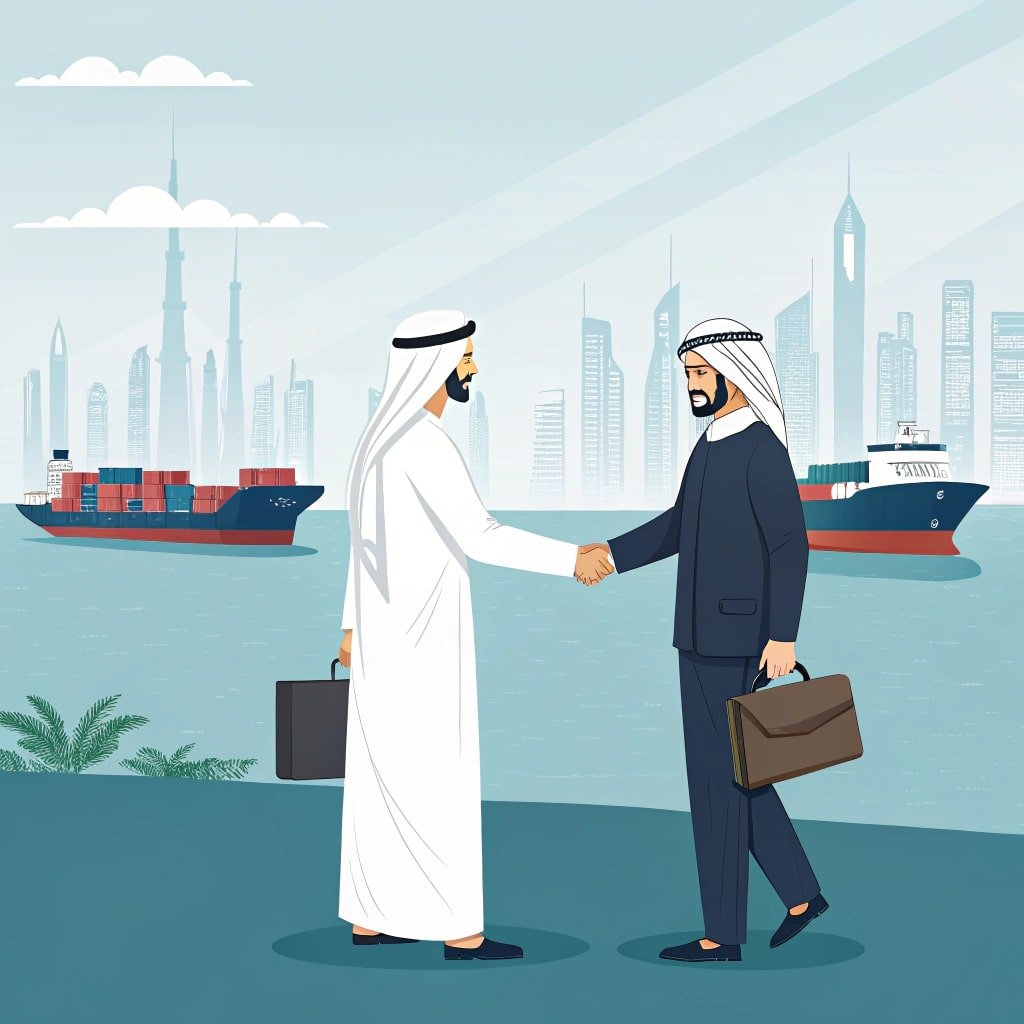 professional illustration of gulf country leaders min